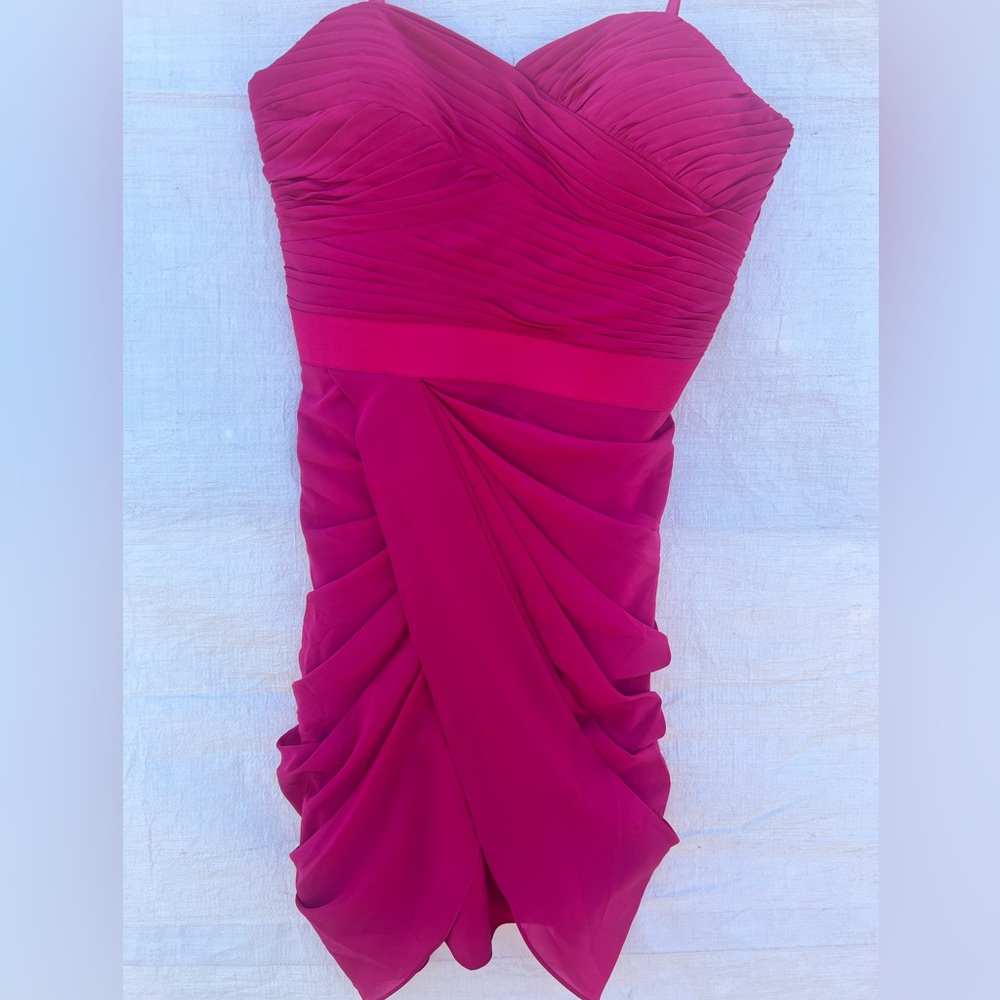 Pink Aidan Mattox strapless dress